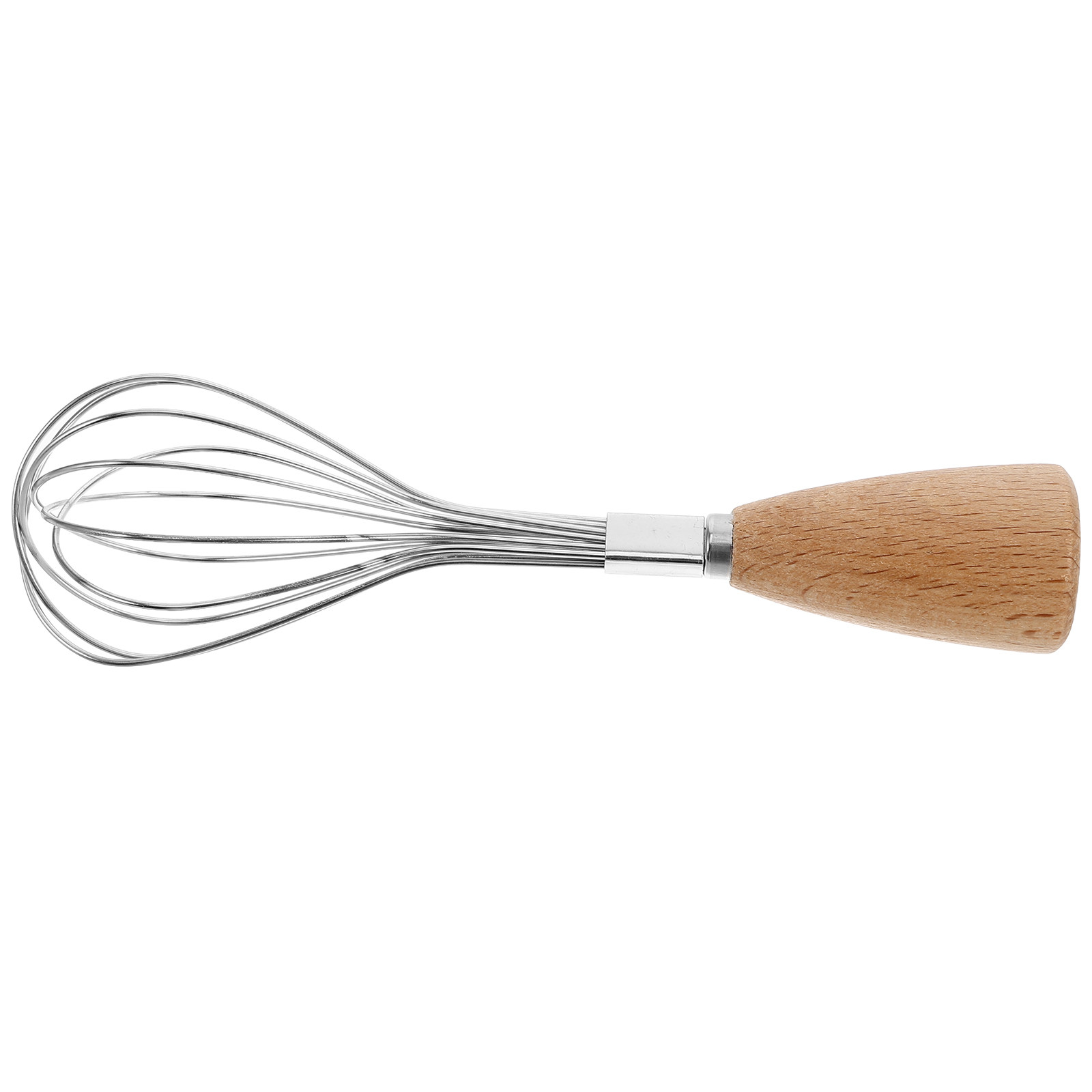Kitchen Gadgets Products - ミニステンレス鋼製木製ハンドル付き細長いハンドウィスク、卵の泡立て、クリームの混ぜ合わせ、ソースの攪拌、屋外調理、ベーキング用