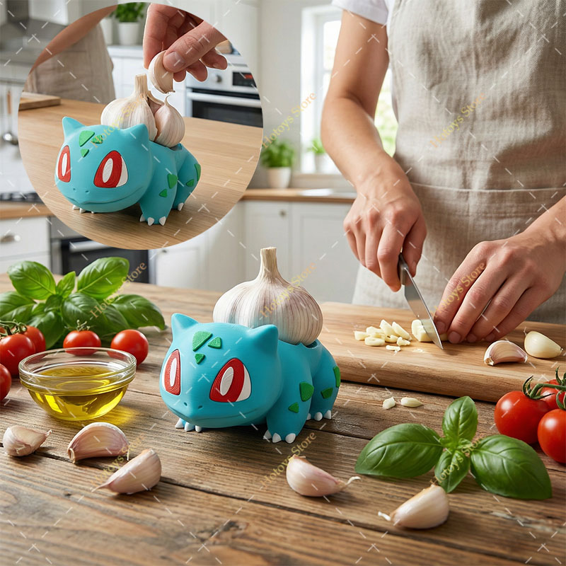 Kitchen Gadgets To 3D Print - ポケモンフシギダネモデルおもちゃ 3D プリントクリエイティブかわいいフシギダネキッチンニンニク収納ボックスガジェットオーガナイザー面白い家の装飾ギフト