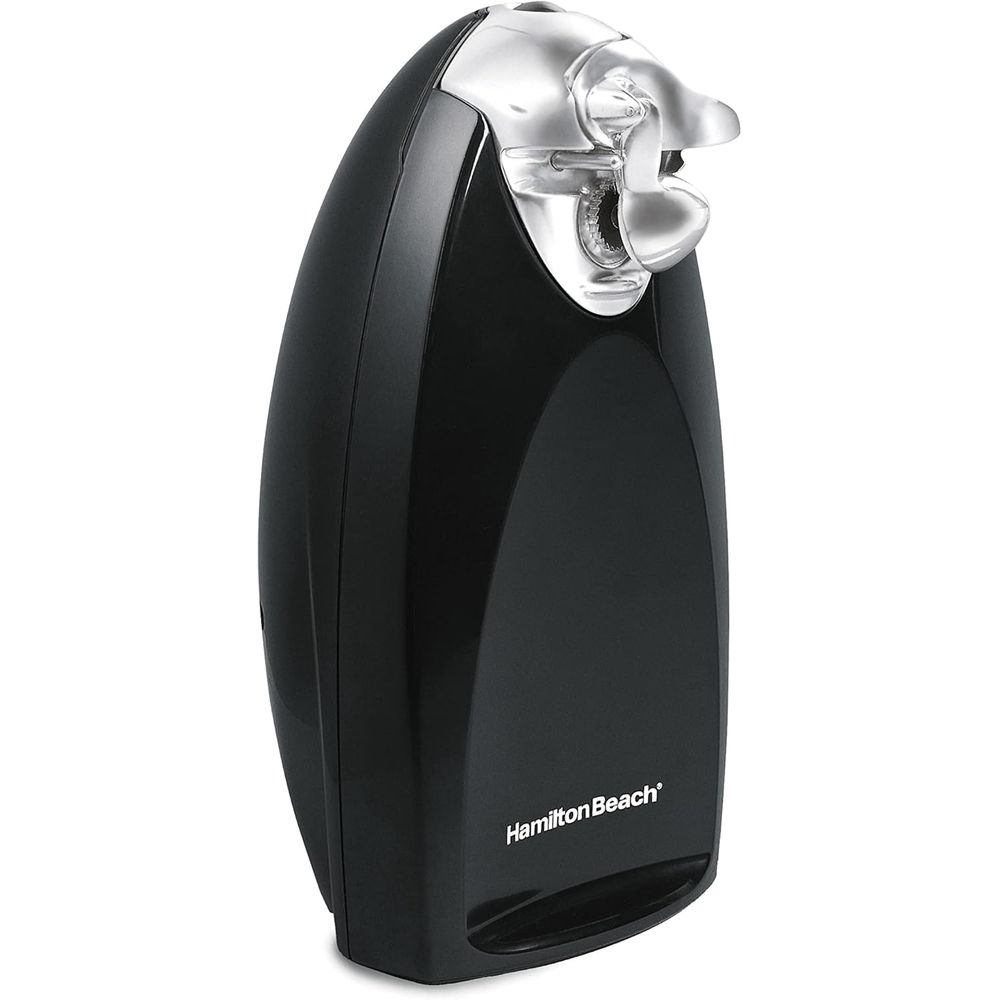 Electric Can Opener - クラシッククローム電動缶切り機（自動オフ機能付き） | 特許取得済みのSureCutテクノロジー | コード収納 |