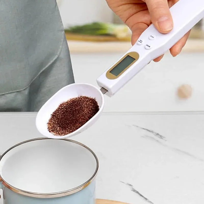 Digital Kitchen Scale - デジタルキッチンスケール、ミニスプーン型、LCD表示、電子食品スケール、0.1～500gの計量範囲、ミルク、コーヒー、お菓子作りなどに最適なキッチンツール。