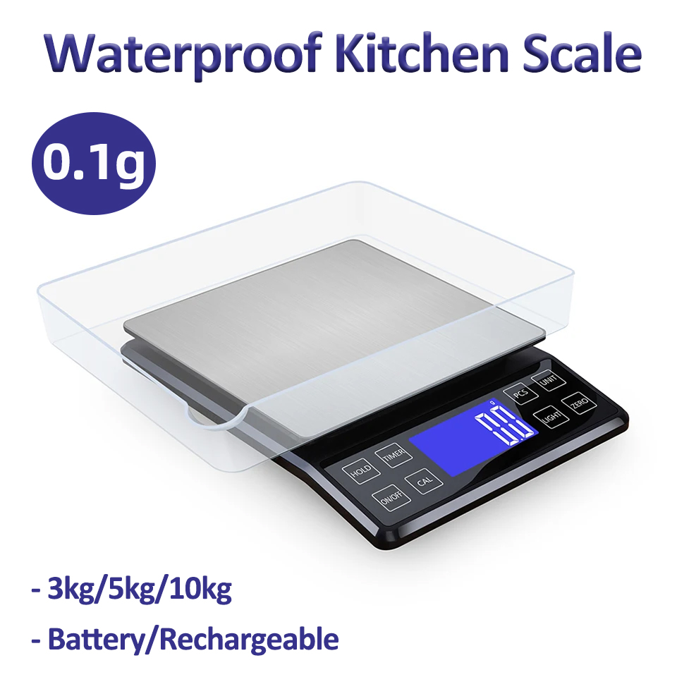 Digital Kitchen Scale - デジタルキッチンスケール 0.1 グラム高精度 3 キロ/5 キロ/10
