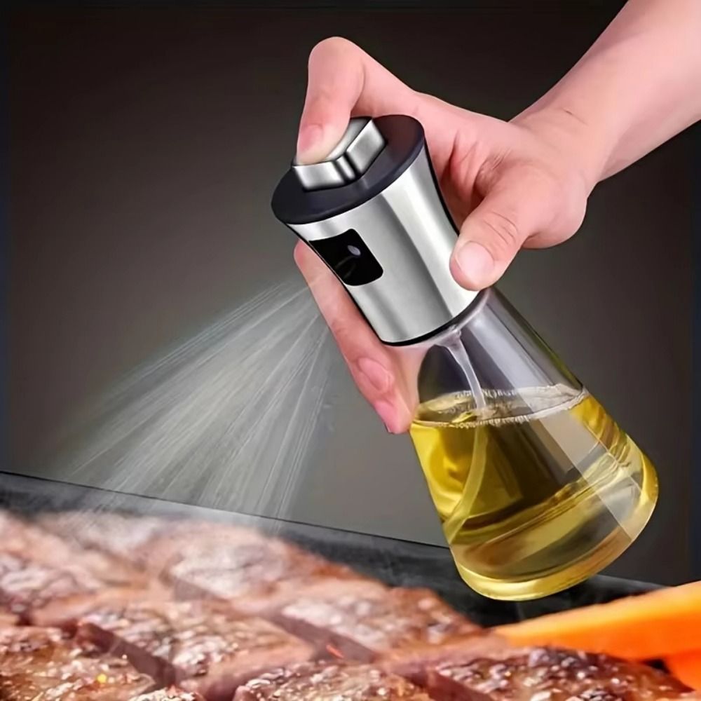 Kitchen Gadgets Oil Spray - ガラスオイルスプレーボトルファインスプレーステンレス鋼ガラスオイルスプレーヤー漏れ防止再利用可能なキッチンスプレー容器キッチンガジェット