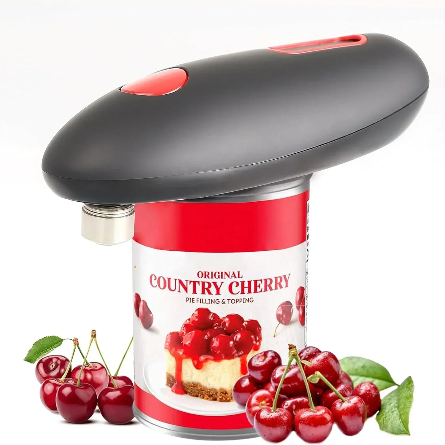 Electric Can Opener - 電気電池式缶切り,自動,ワンタッチ,ハンドヘルド,シャープエッジ,ジャー,ボトル,キッチンガジェット