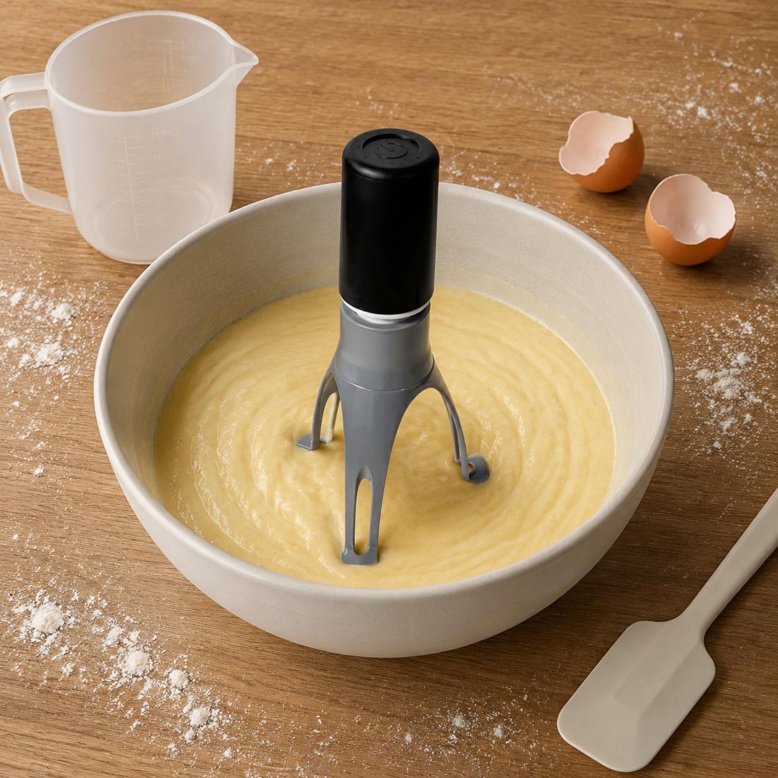 Kitchen Gadgets Products - 自動三角攪拌機 - ハンズフリー電動卵泡立て器＆キッチンミキサー（製菓、調理、クリームの泡立て用）