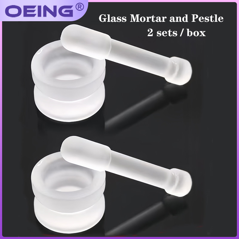 Kitchen Gadgets Set - 乳鉢と乳棒セット ガラス製ピルクラッシャー 乳鉢粉砕ボウル 滑り止めキッチンガジェット 粉末、ナッツ、ニンニク、コショウ用