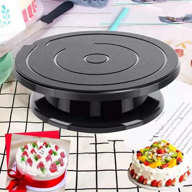 Cake Decorating Turntable - プラスチック製のケーキデコレーションスタンド、回転式絵画、回転式ターンテーブル、11インチ、1個