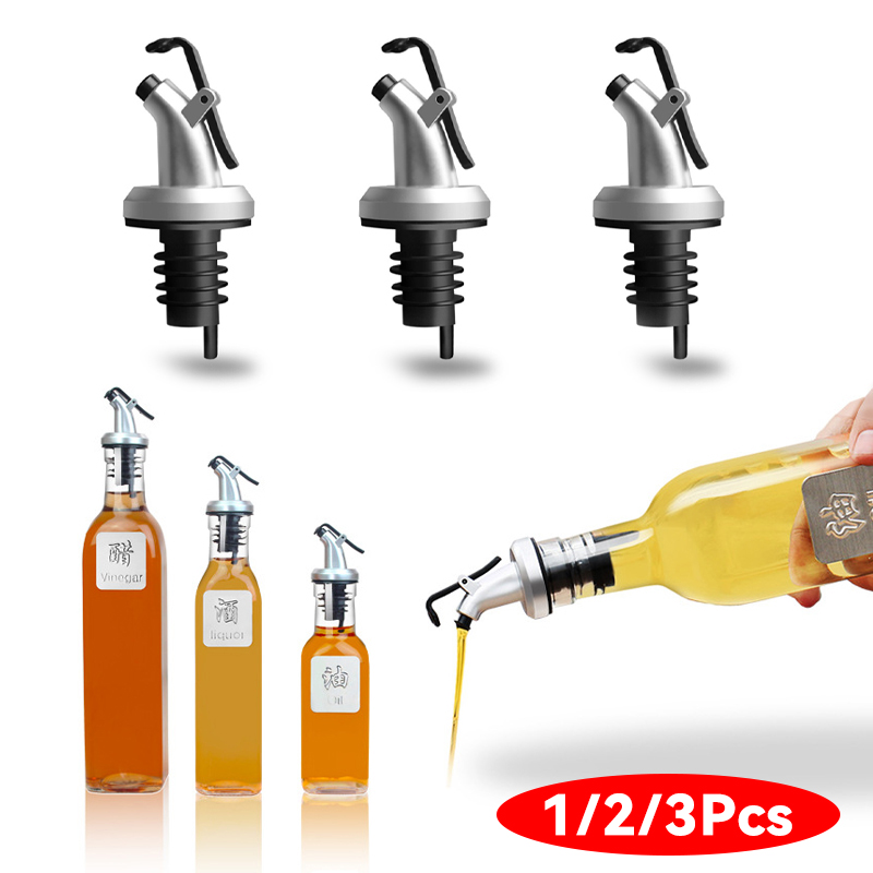 Kitchen Gadgets Oil Spray - 新しいオリーブオイルディスペンサー噴霧器酒油ボトルストッパーロックワイン注ぎ口フリップロックプラグシール漏れ防止ノズルキッチンツール