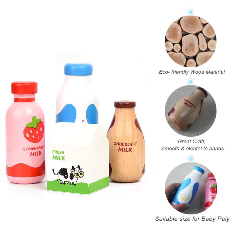 子供のための木製のミルクドリンクゲーム,シミュレーションゲー - Kitchen Gadgets For Kids のレビューと価格