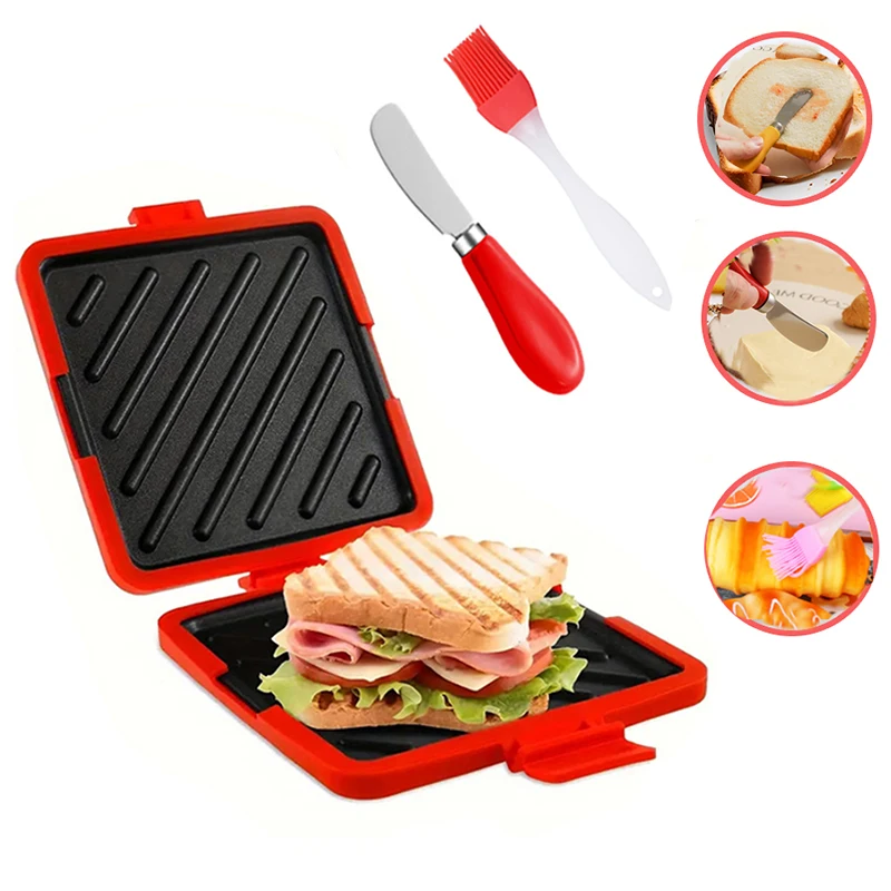 3パック食品グレードサンドイッチトースター、バターナイフとオ - Kitchen Gadgets Set のレビューと価格