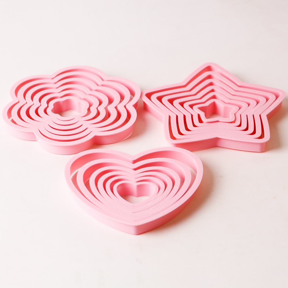 1 セット/3 セットピンクハートスターフラワークッキービス - Kitchen Gadgets Set のレビューと価格