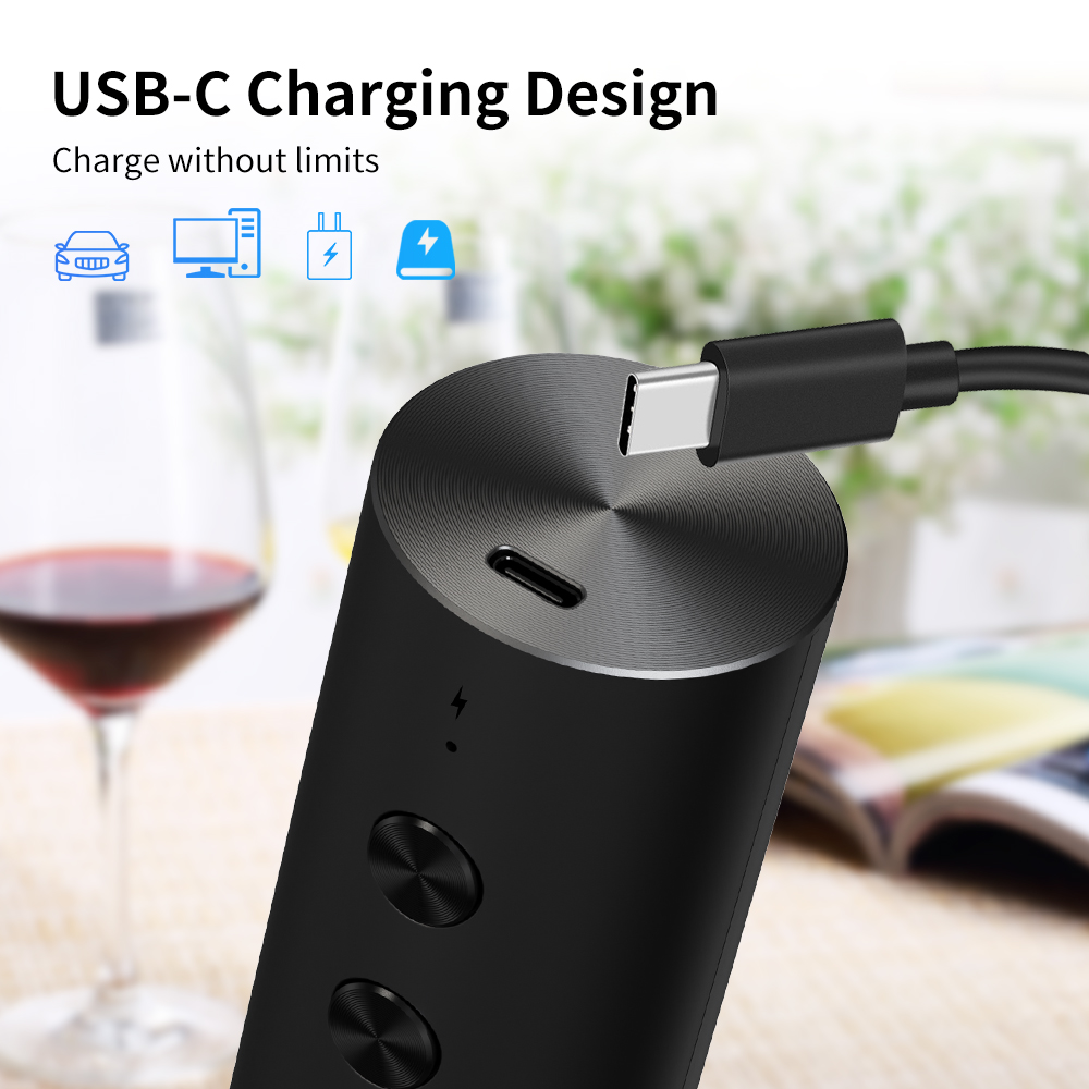 4-in-1電動ワインオープナーセットUSB充電式電動自動コ - Electric Can Opener のレビューと価格