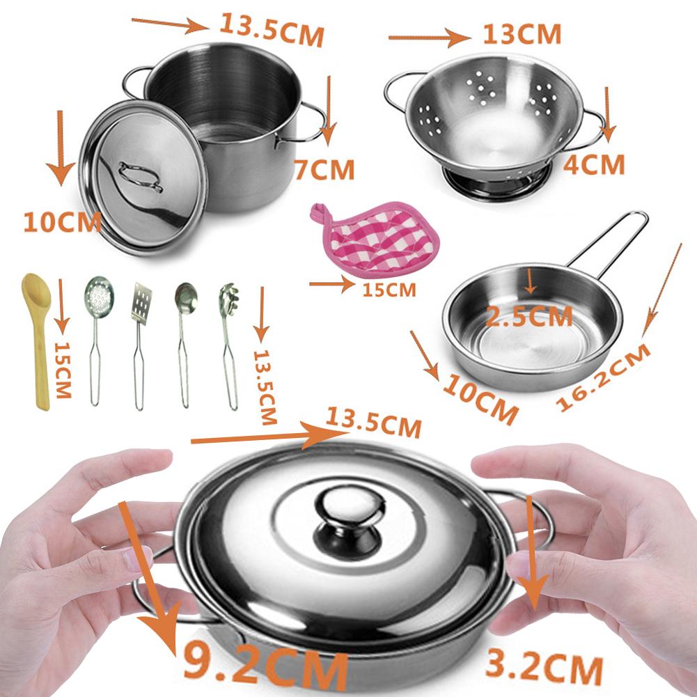 キッチンごっこ遊びアクセサリーおもちゃ、ステンレス製調理器具 - Kitchen Gadgets For Kids のレビューと価格