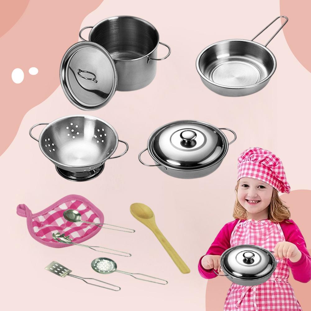 キッチンごっこ遊びアクセサリーおもちゃ、ステンレス製調理器具 - Kitchen Gadgets For Kids のレビューと価格