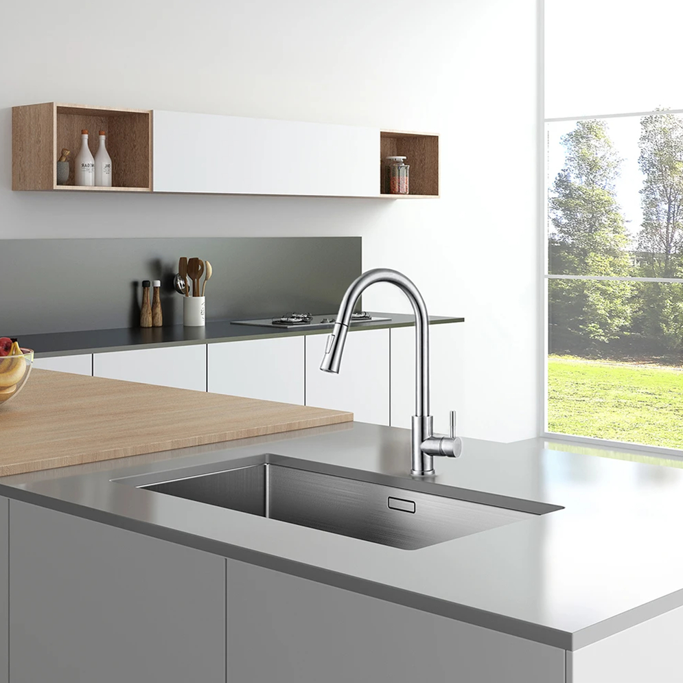 ブラックキッチン蛇口フレキシブルプルアウト2モードノズル温冷 - Kitchen Gadgets Mixer のレビューと価格