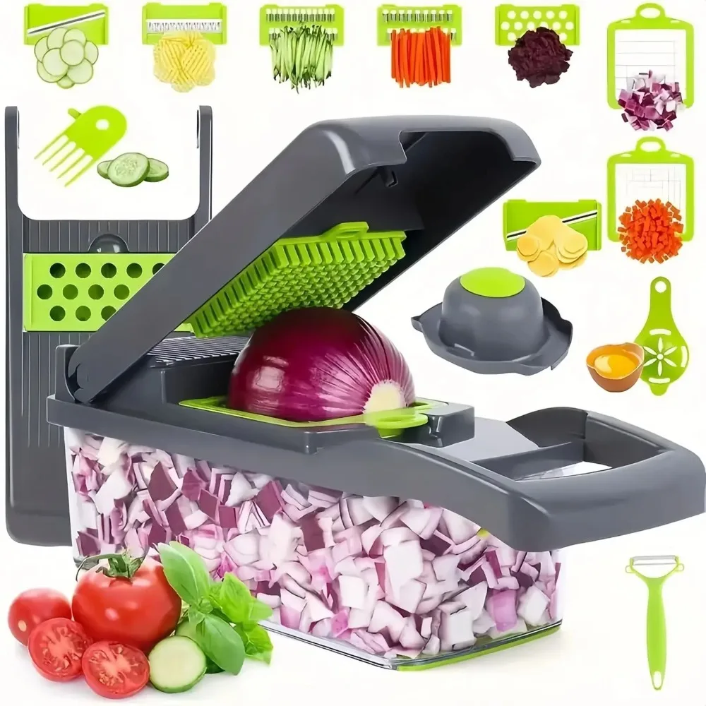 多機能野菜チョッパーハンドル食品格子食品チョッパー野菜スライ - Kitchen Gadgets Hacks のレビューと価格