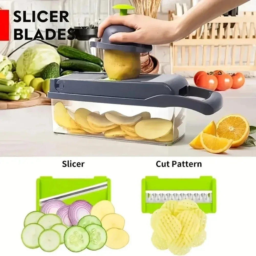 多機能野菜チョッパーハンドル食品格子食品チョッパー野菜スライ - Kitchen Gadgets Hacks のレビューと価格