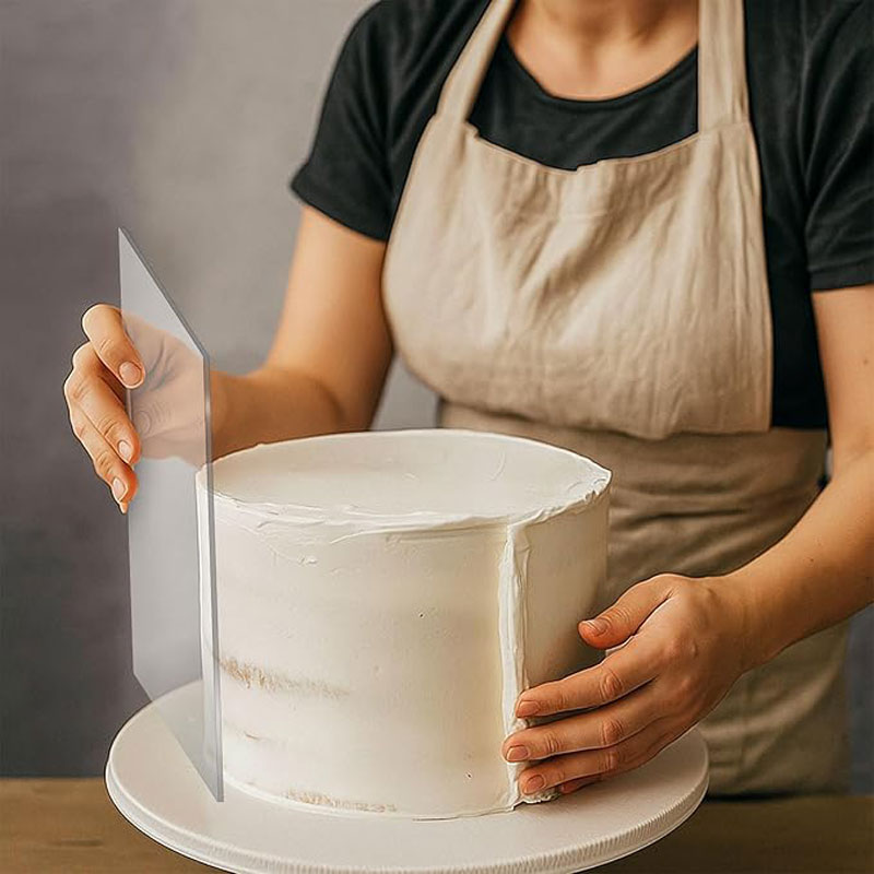 11.81インチと7.87インチの大型透明アクリルケーキスク - Cake Decorating Turntable のレビューと価格