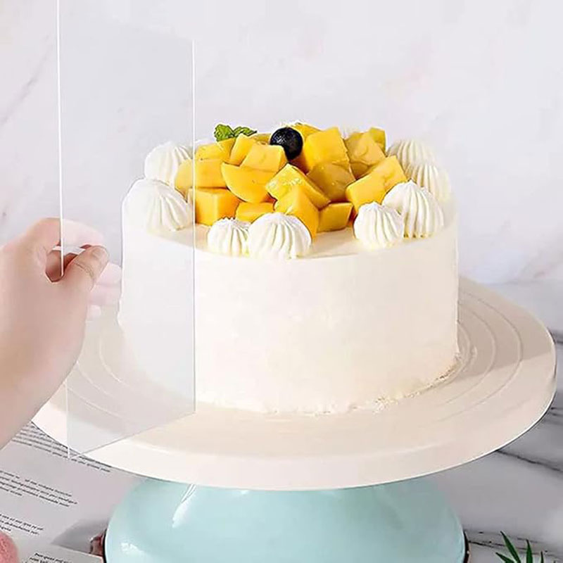 11.81インチと7.87インチの大型透明アクリルケーキスク - Cake Decorating Turntable のレビューと価格