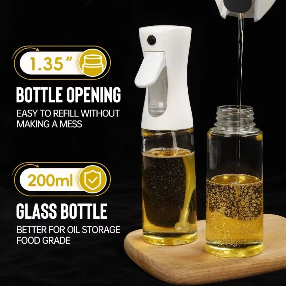 再利用可能な食品グレードのオリーブオイルスプレーボトル、調理 - Kitchen Gadgets Oil Spray のレビューと価格