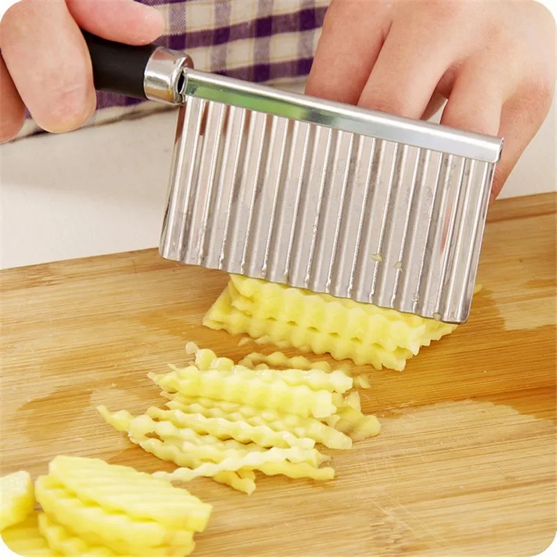 1PC ウェーブナイフ 多機能フライドポテトカッター マジッ - Kitchen Gadgets Hacks のレビューと価格