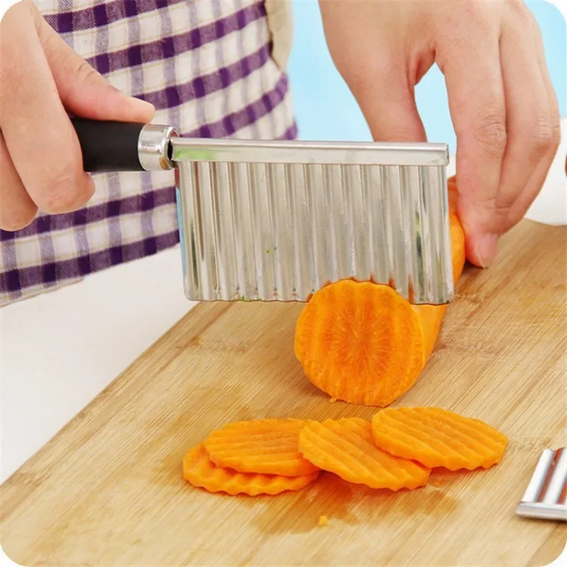 1PC ウェーブナイフ 多機能フライドポテトカッター マジッ - Kitchen Gadgets Hacks のレビューと価格