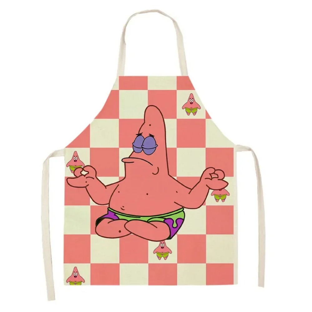 スポンジボブ パトリック キッチンエプロン 大人用 リネンビ - Kitchen Gadgets Products のレビューと価格