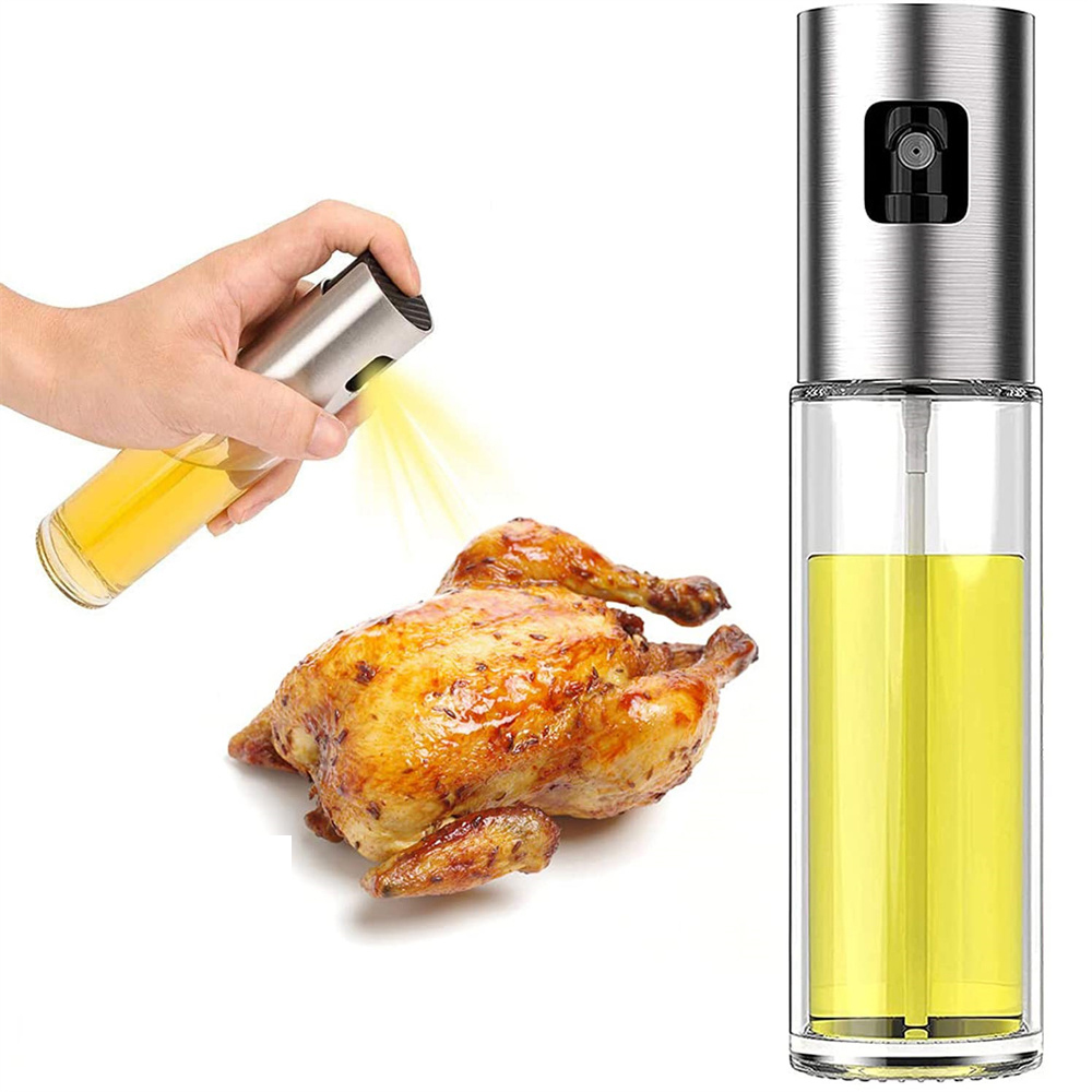 ガラス製オイルスプレーボトル、オリーブオイルスプレーミスター - Kitchen Gadgets Oil Spray のレビューと価格