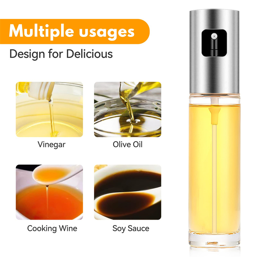 ガラス製オイルスプレーボトル、オリーブオイルスプレーミスター - Kitchen Gadgets Oil Spray のレビューと価格