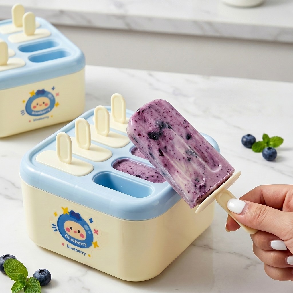 蓋付きプラスチック製アイスキャンディー型 再利用可能なスティ - Kitchen Gadgets For Kids のレビューと価格