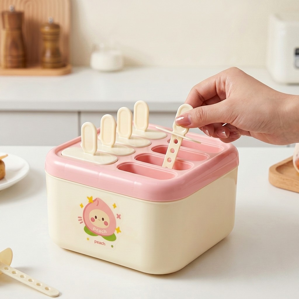 蓋付きプラスチック製アイスキャンディー型 再利用可能なスティ - Kitchen Gadgets For Kids のレビューと価格