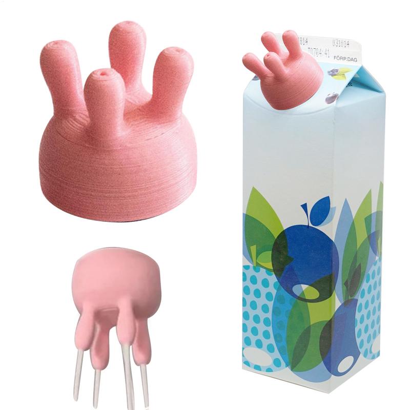 再利用可能な漫画のミルクボトルキャップ,飲用ボトル,ミルクデ - Kitchen Gadgets To 3D Print のレビューと価格
