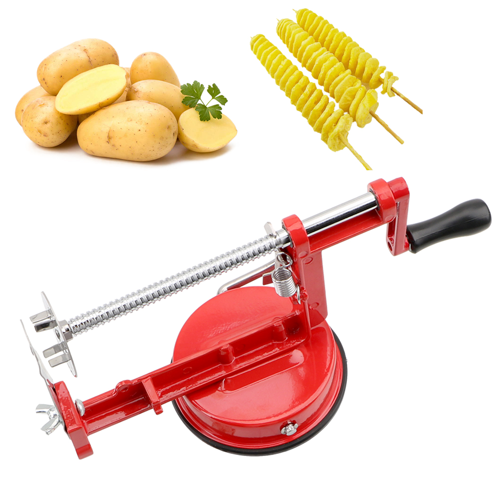 手動スパイラルフレンチフライカッター調理ツール野菜スパイララ - Kitchen Gadgets Hacks のレビューと価格