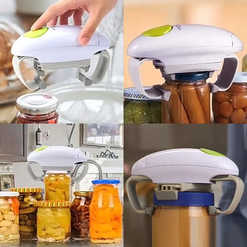 電動缶ボトル蓋オープナー両耳式ワンキー自動レストランスクリュ - Electric Can Opener のレビューと価格