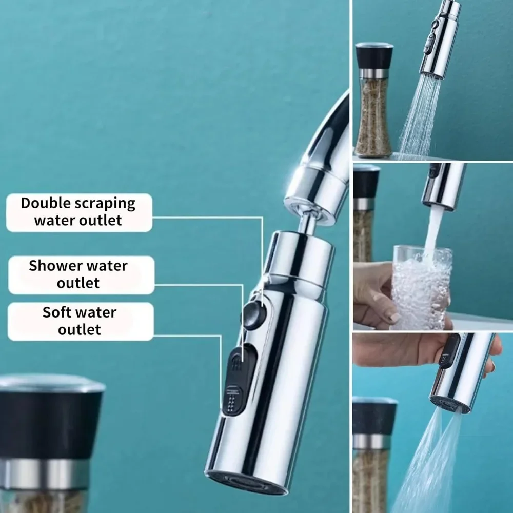 1pc 3 in1 柔軟なキッチン蛇口シンクミキサータップス - Kitchen Gadgets Mixer のレビューと価格