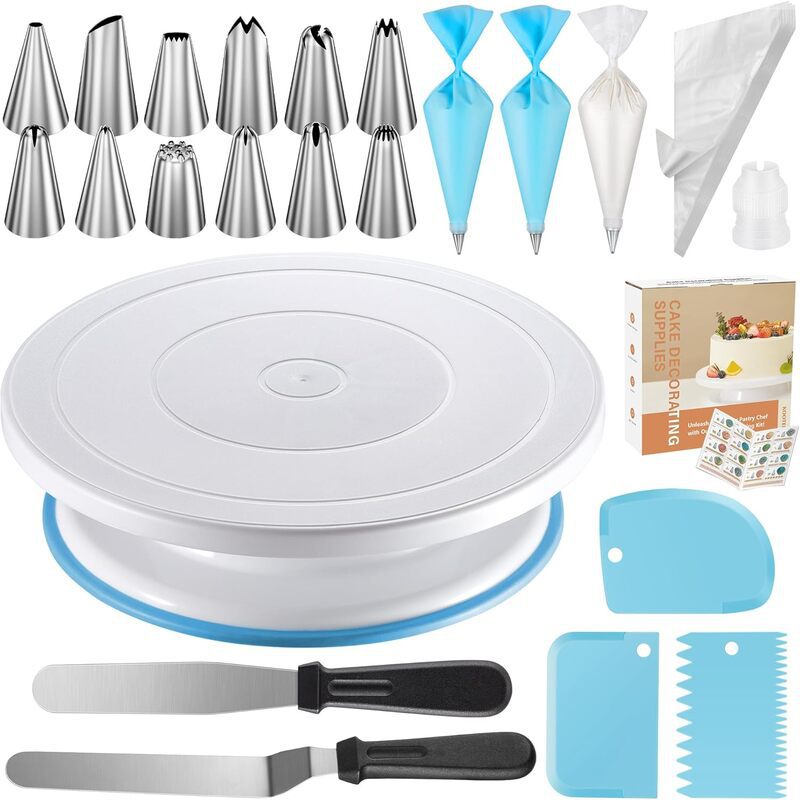 初心者とプロ向けの滑り止めターンテーブル DIYクリームクッ - Cake Decorating Turntable のレビューと価格