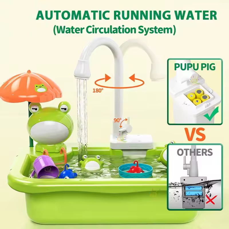 新しい子供用キッチンシンク型電気食器洗い機。流水機能付きで、 - Kitchen Gadgets For Kids のレビューと価格