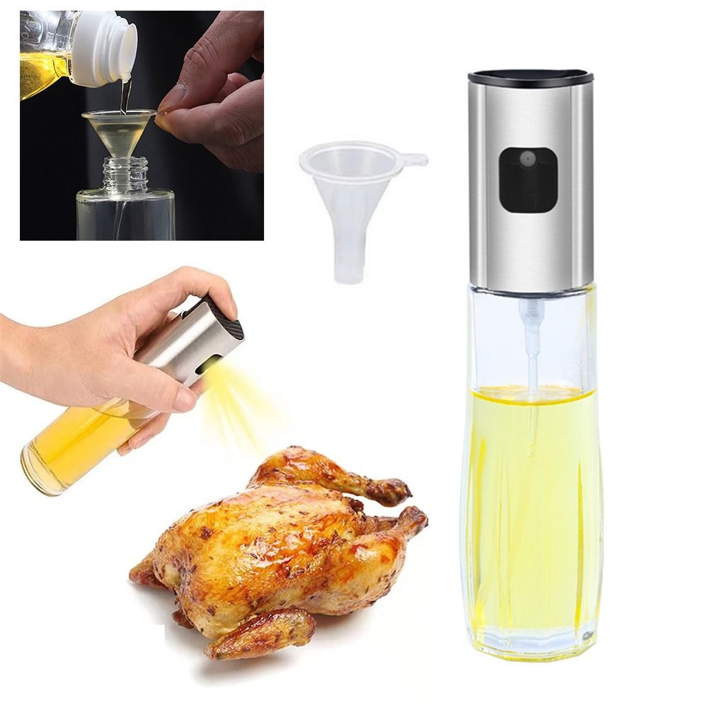 ガラスオイルスプレーボトルファインスプレーステンレス鋼ガラス - Kitchen Gadgets Oil Spray のレビューと価格
