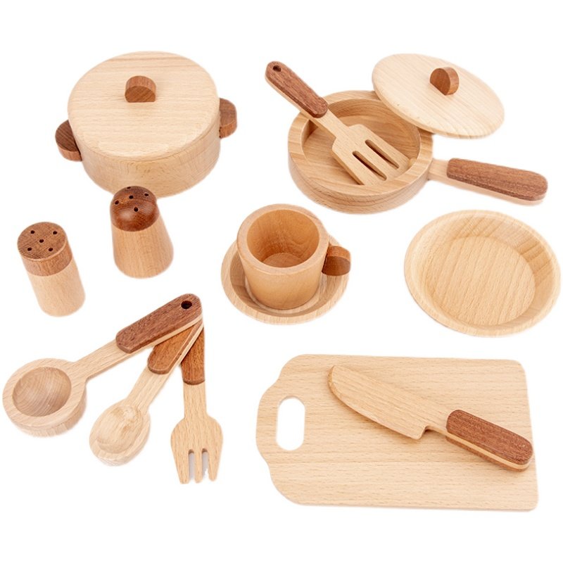 マオドゥオ おもちゃ ブナ材製 キッズキッチン プレイセット - Kitchen Gadgets For Kids のレビューと価格