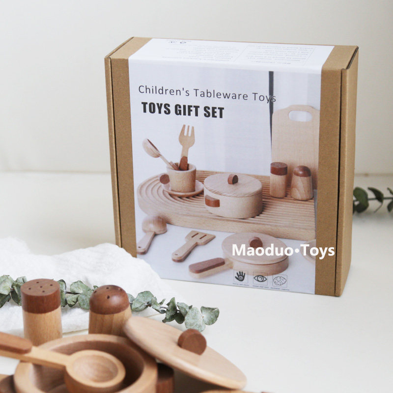 マオドゥオ おもちゃ ブナ材製 キッズキッチン プレイセット - Kitchen Gadgets For Kids のレビューと価格