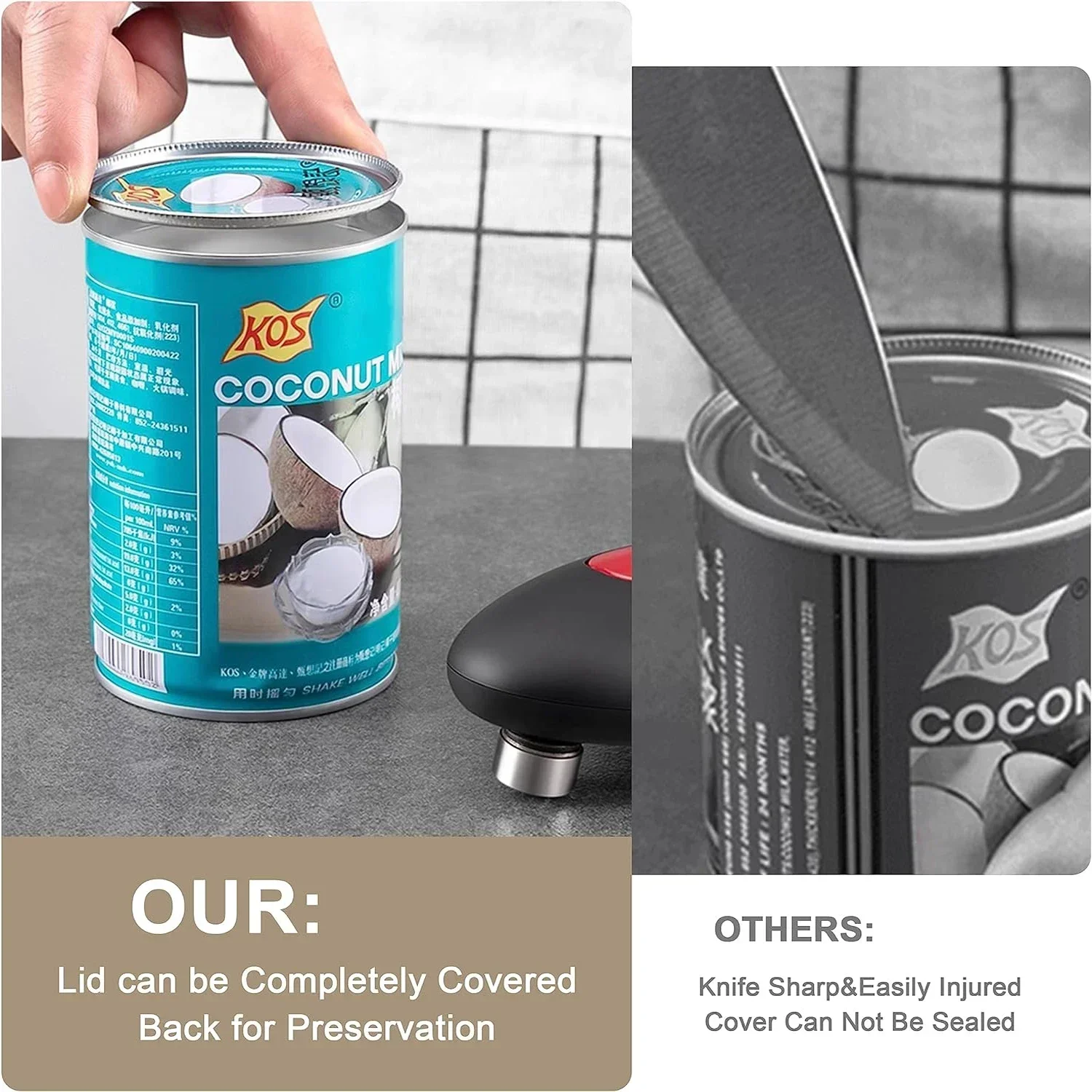 電気電池式缶切り,自動,ワンタッチ,ハンドヘルド,シャープエ - Electric Can Opener のレビューと価格
