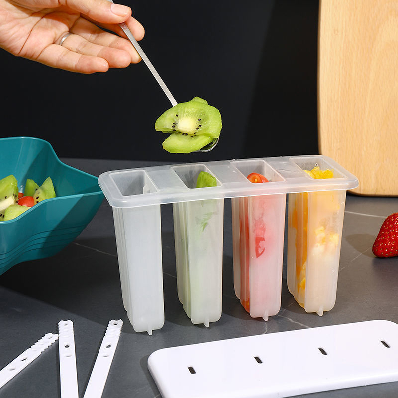 新しい # 4セルアイスクリームポプシクル型 DIYアイスク - Kitchen Gadgets For Kids のレビューと価格