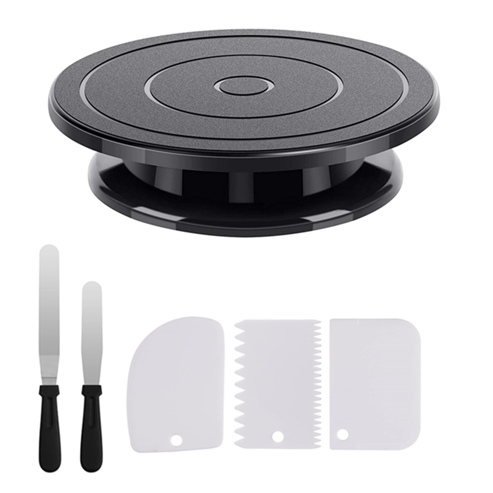 6 個のケーキターンテーブル 2 つや消しストレートアングル - Cake Decorating Turntable のレビューと価格
