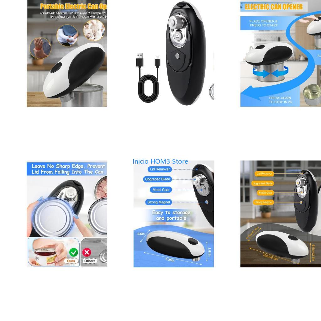 A5YD 電動缶切りスムーズサイドブリキ瓶オープナーポータブ - Electric Can Opener のレビューと価格