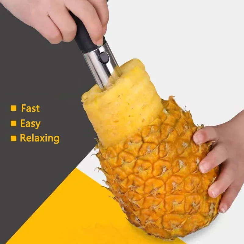 パイナップルスライサー、ピーラー、カッター、パレ、ナイフ、ス - Kitchen Gadgets Hacks のレビューと価格