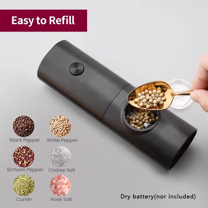 電動自動塩コショウグラインダーセット LEDライト付きグライ - Kitchen Gadgets Set のレビューと価格