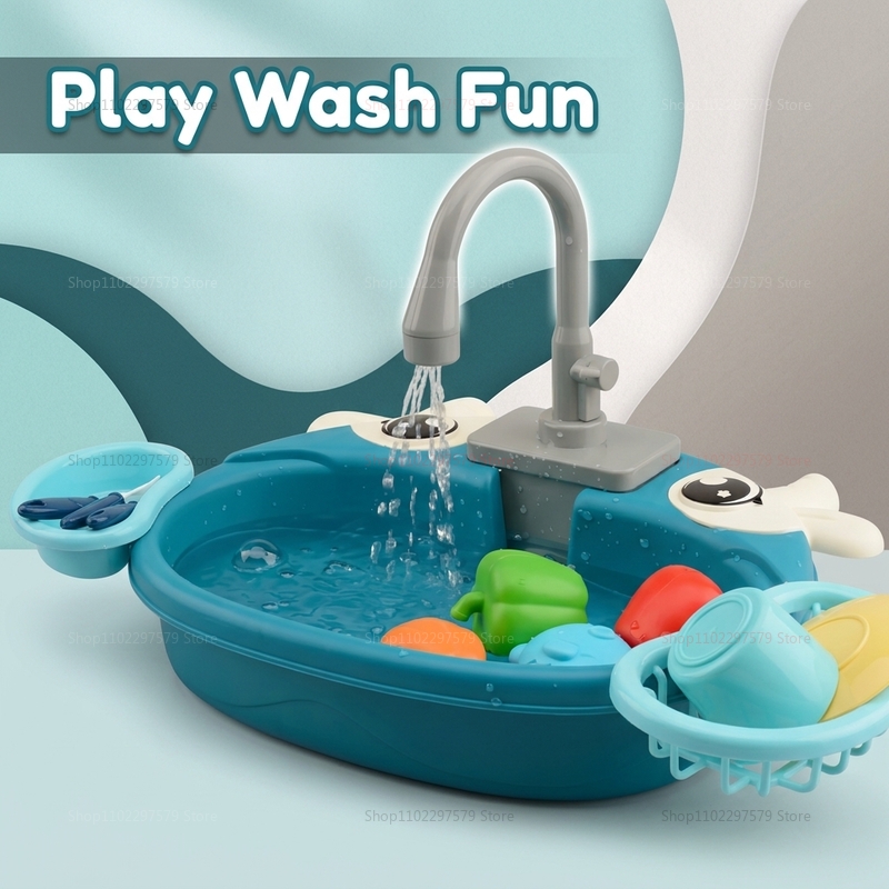 幼児用インタラクティブ水遊びシンクおもちゃ電動流水ごっこ遊び - Kitchen Gadgets For Kids のレビューと価格