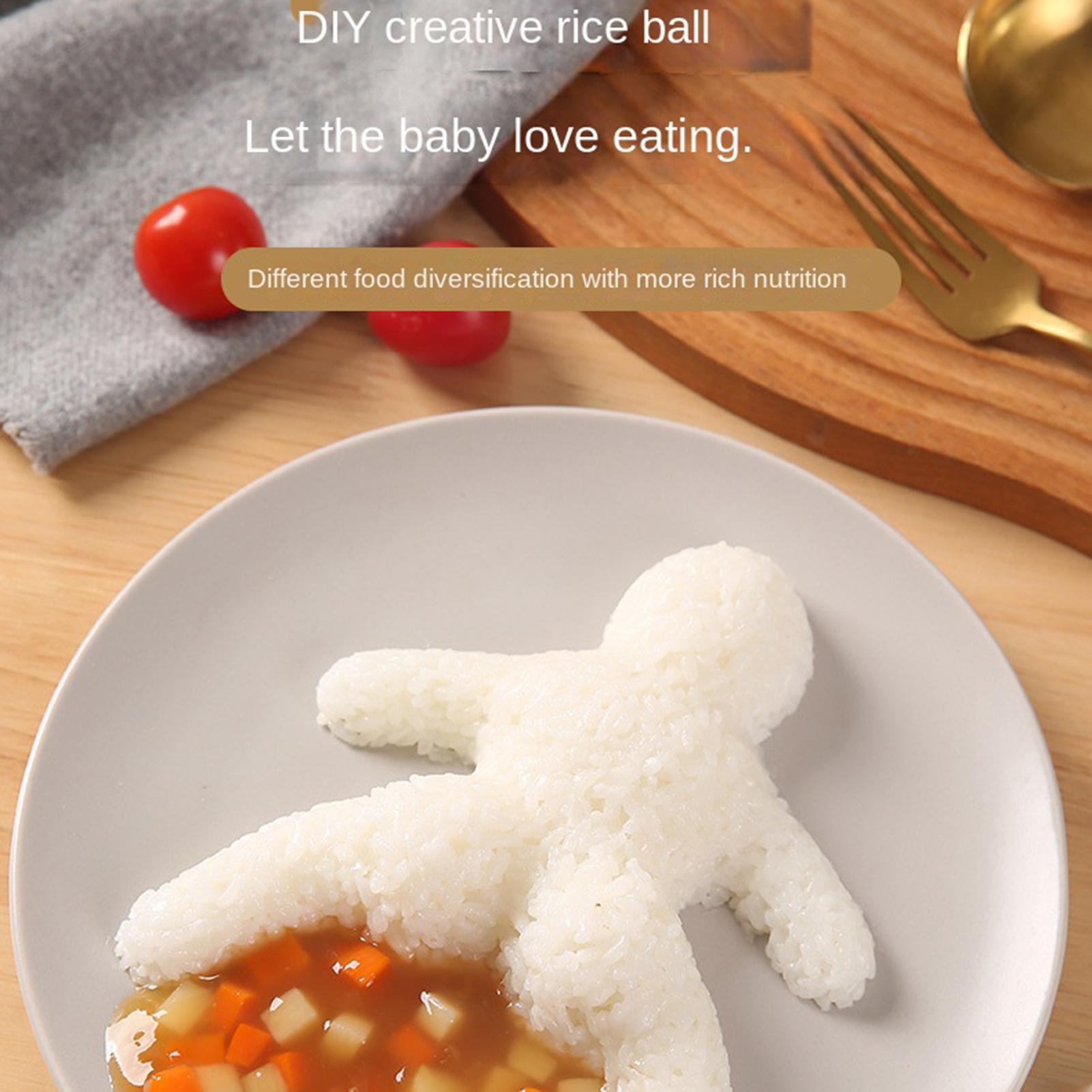かわいいミニおにぎりメーカー型 人型 ノンスティックPP寿司 - Kitchen Gadgets For Kids のレビューと価格