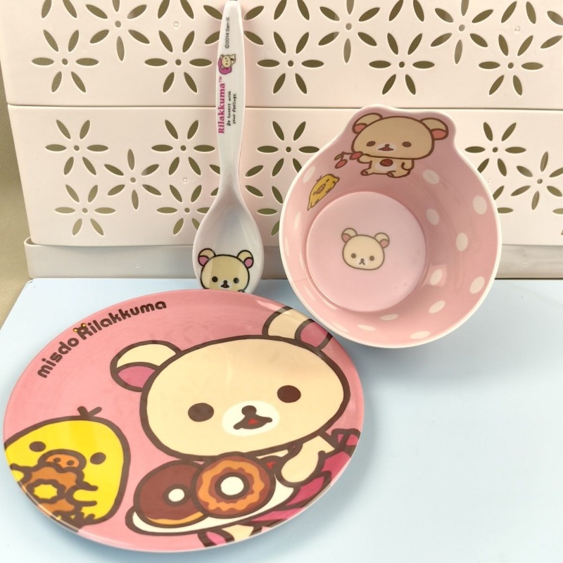 愛らしいリラックマ柄の食器セット、素敵な家庭用食卓アクセサリ - Kitchen Gadgets Set のレビューと価格