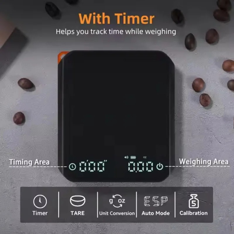 キッチンミニコーヒー計量器 タイマー付き 2kg/0.1g  - Digital Kitchen Scale のレビューと価格