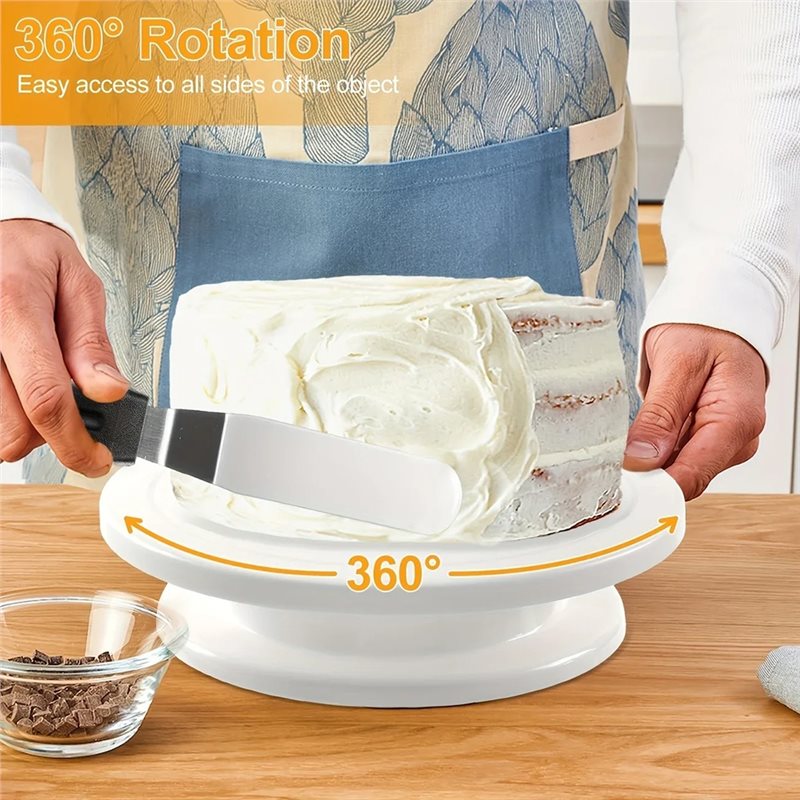 DT19-滑り止め加工済みのターンテーブル付き-初心者向け7 - Cake Decorating Turntable のレビューと価格